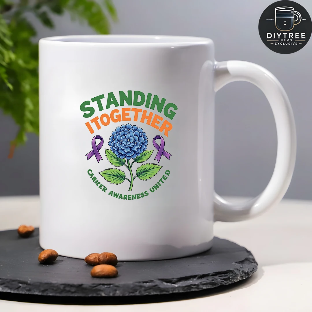 كأس التوعية بالسرطان سعة 11 أونصة هدية عيد الميلاد لوحدة الأسرة والمكتب والأمل ندم الحياة