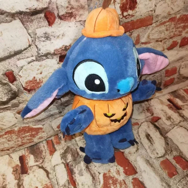 35CM Disney Lilo & Stitch bambola cartone animato angelo peluche anime zucca di Halloween cosplay farcito regalo di compleanno per bambini Kawaii