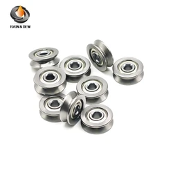 10PCS Groove V Over Line Pulley  Wire Guide Track V-groove Miniature Bearing V624ZZ V625ZZ 604UU U22 V6000ZZ