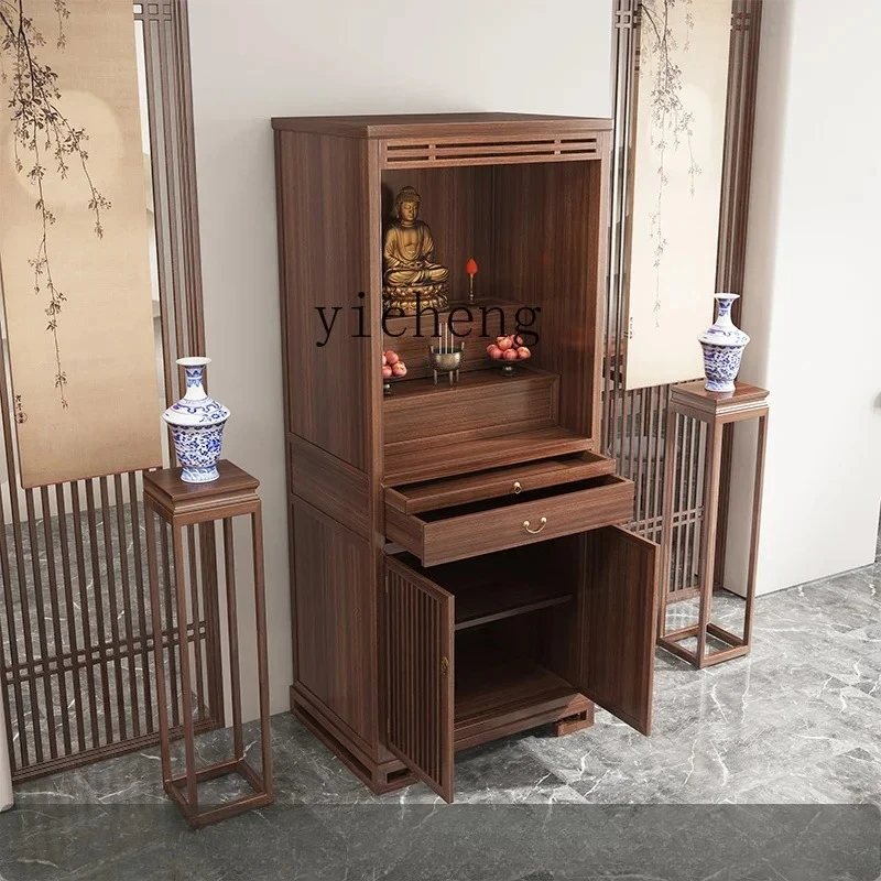 

ZZ solid wood household Buddhist cabinet modern simple vertical cabinet Shentai