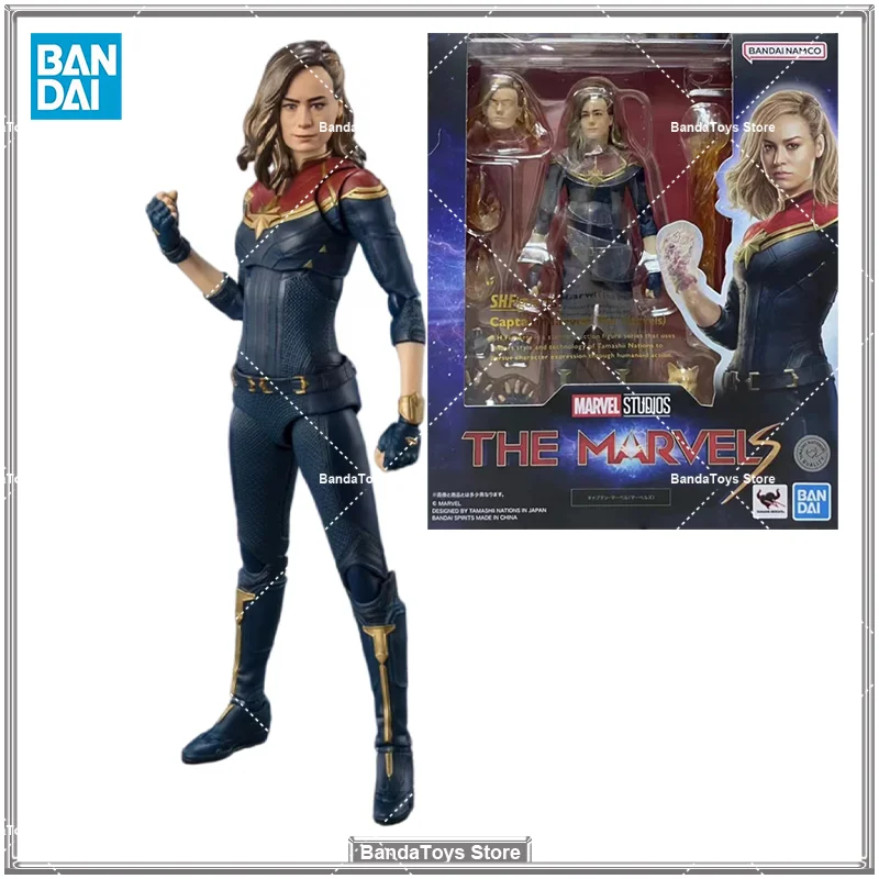 In Stock Original BANDAI S.H.Figuarts SHF Captain Marvel 2 The Anime Action Collection Figures Model Toys