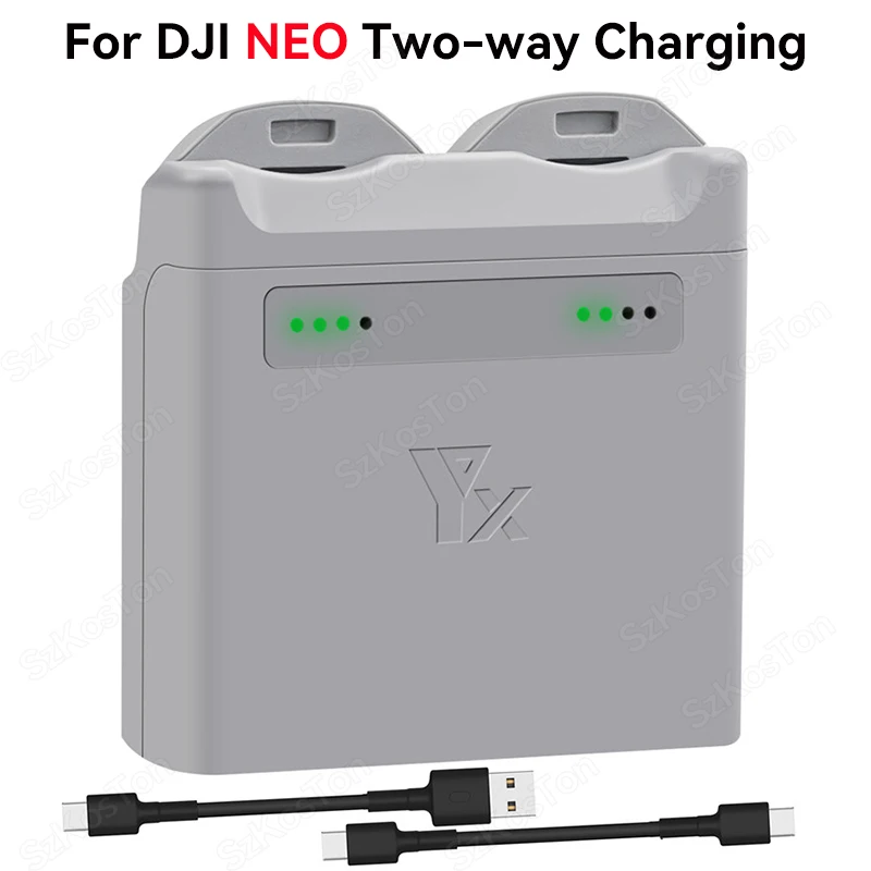 

Charger Hub for DJI NEO Drone Battery Charging Butler Two-Way Charging 2 Batteries for DJI NEO Drone Accessories