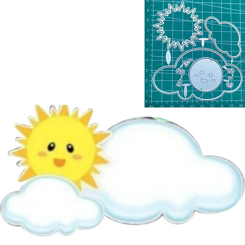 

New Clouds Sun Cutting Dies DIY Paste Handicrafts Metal Cutting Blade Mold Production of Relief Album Greetingcards