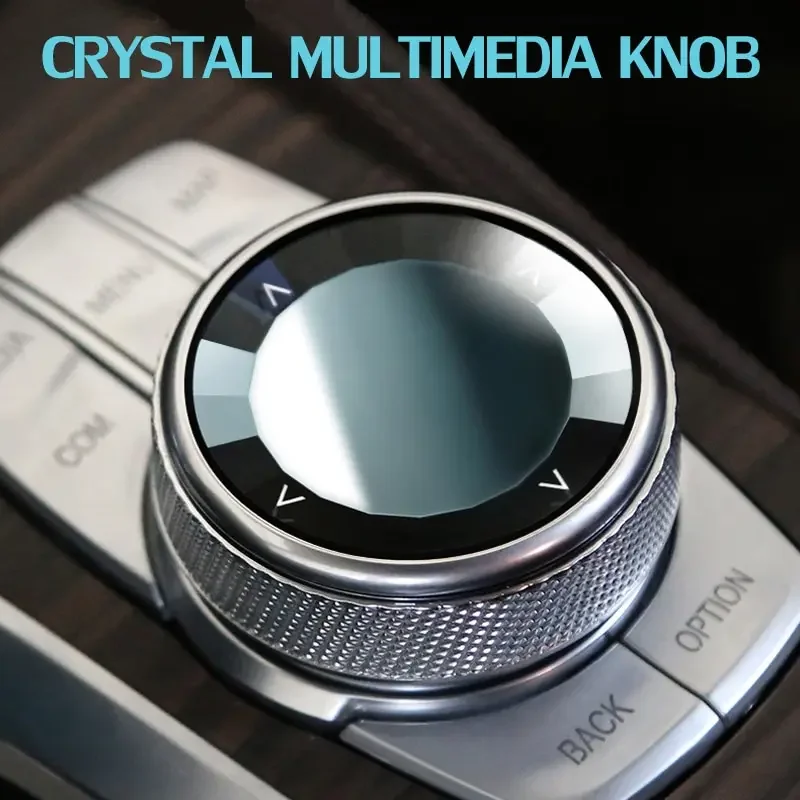 1Pc Multi Media Car Multimedia Button Knob Crystal Cover Trim For BMW 1 3 5 6 7 Series F20 F21 F06 F12 F07 F11 F18 F25 F26 X3 X4