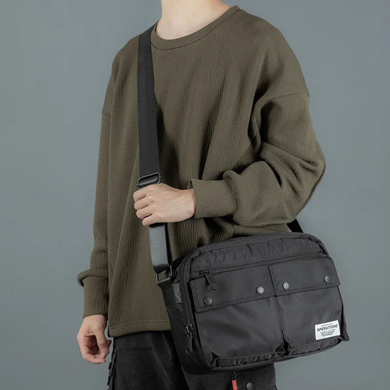 Japanese Nylon Travel Shoulder Man Bag Streetwear Style College Teens Sling Men’s Bag Messenger Bags Causal School Cross Bag