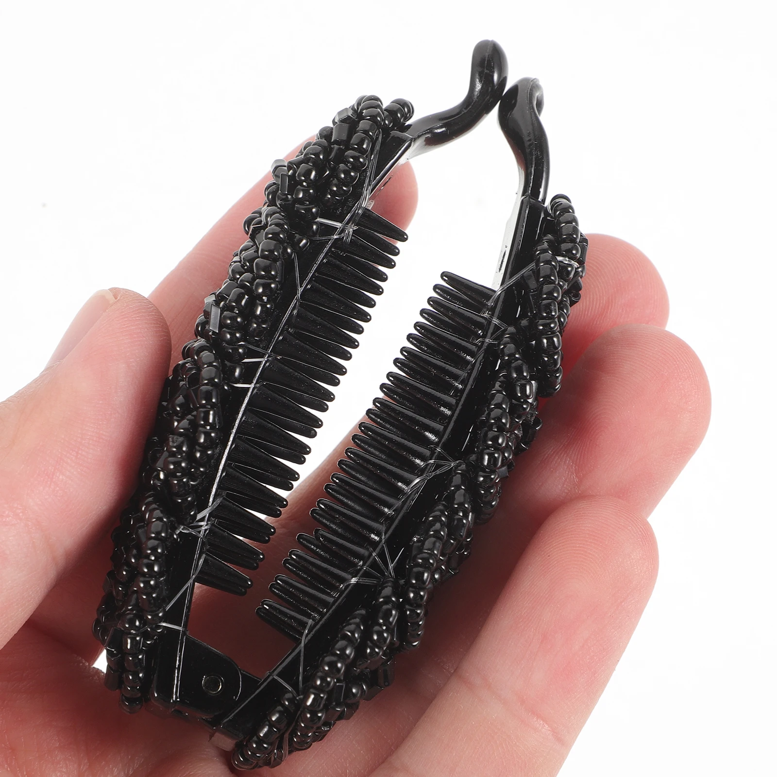 

Banana Hair Clip Ponytail Holder Women Long Hair Claw Clip Comfortable Styling Easy Use Stay Place Work Pearl Design