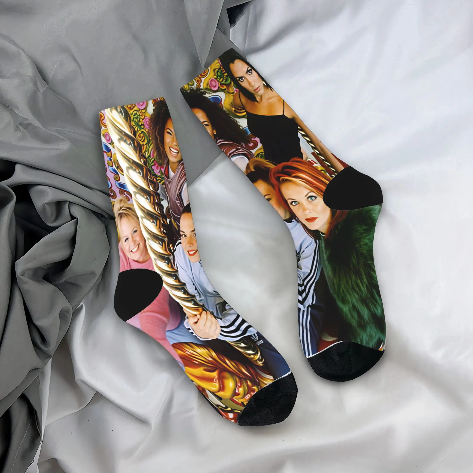 SPICE GIRLS WORLD TOUR Socks  Graphic Stockings Anti Skid Adults Men Socks Comfortable Autumn Vintage Running Sports Socks