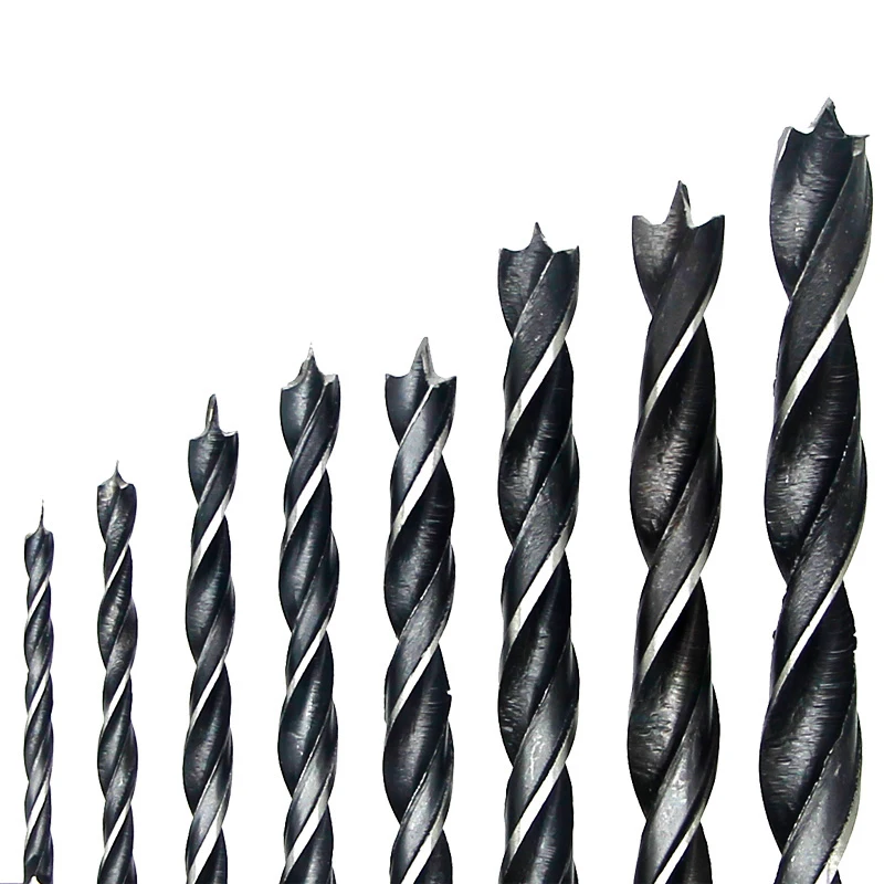 Imagem -03 - Três-ponto Carpintaria Broca Perfuração Suporte Broca Elétrica Broca Cabeça Rotativa Madeira Prancha Buraco Torção Brocas Set Pcs