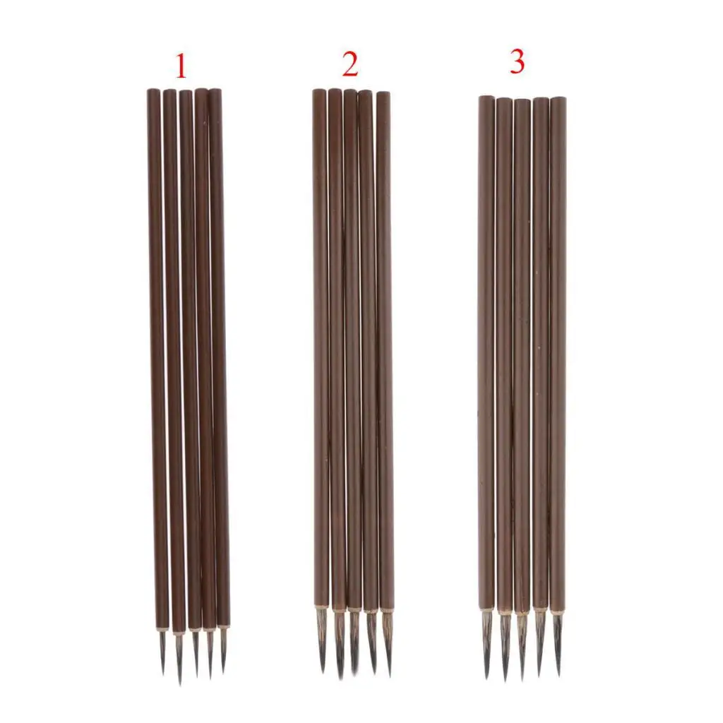 5Water Hair Paint Brushes Script Liner Spotter for Paintng Stationery