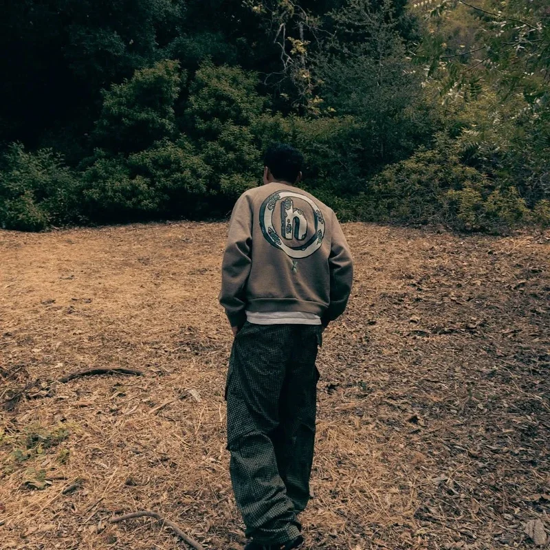 イン潮パーソナライズされたパターン印刷トレーナー男性女性カーキ色肥厚綿長袖セーター高品質トップス