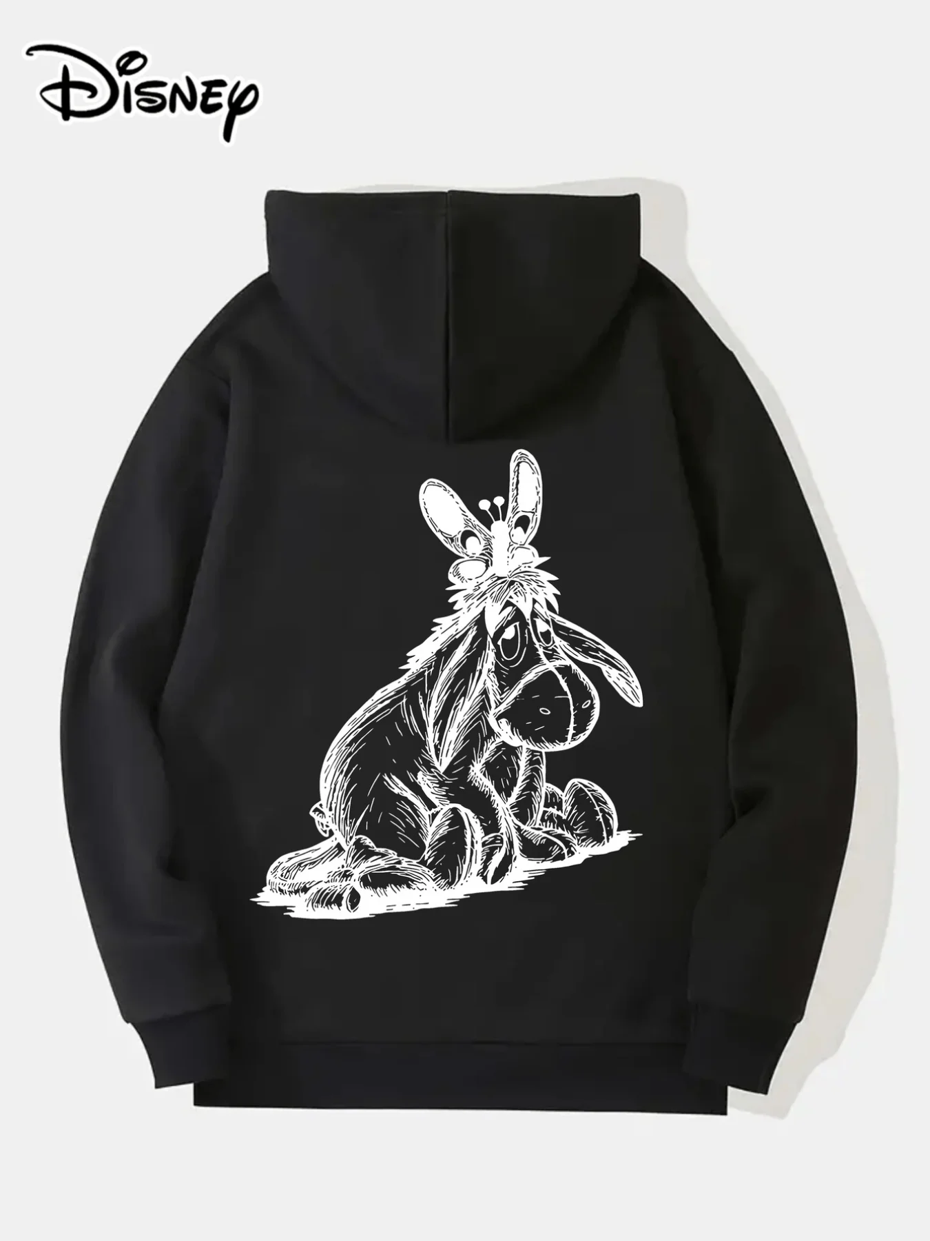 

Толстовка с капюшоном Winnie the Pooh Eeyore для мальчиков и девочек, детский семейный свитер с капюшоном, осенне-зимний хлопковый топ большого размера для мужчин и женщин с длинными рукавами