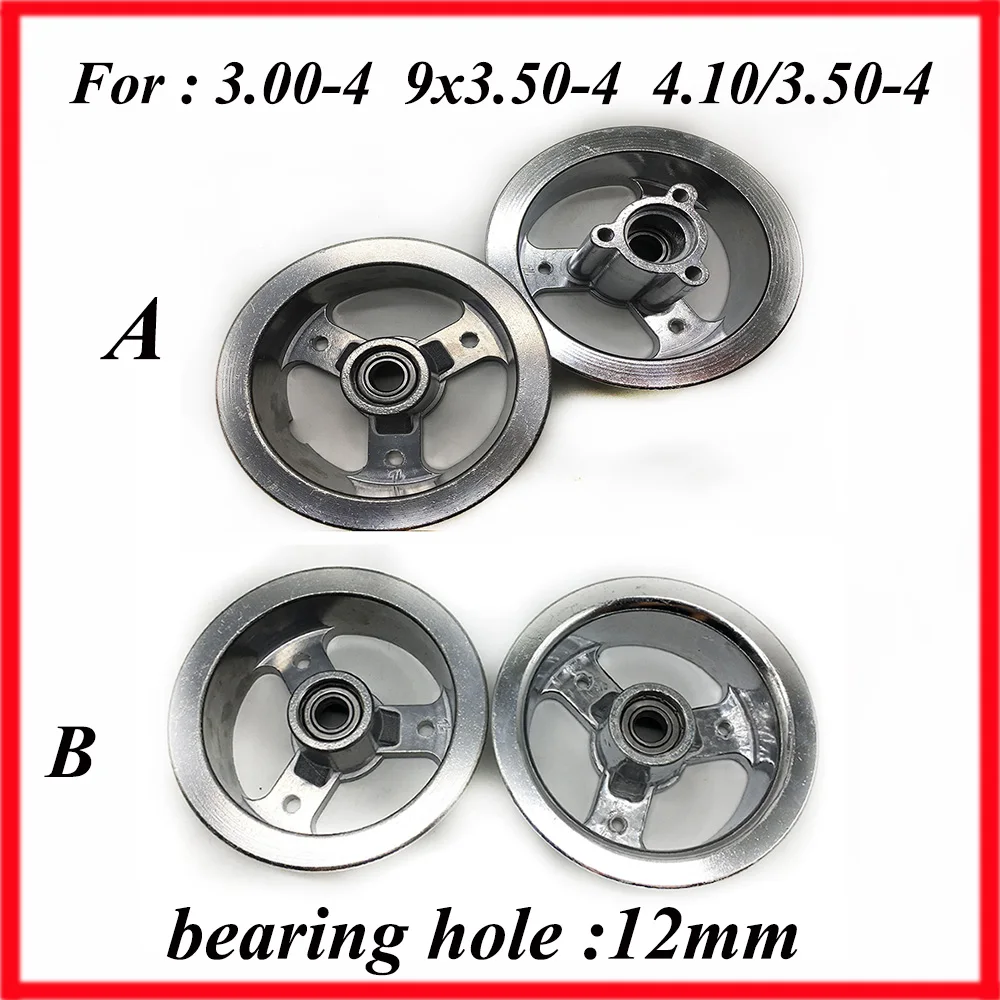 

Колесный обод из алюминиевого сплава для мини-мотоцикла, электрического скутера, бензинового скутера, ATV запчасти 4,10/3,50-4 Hub 4,00-4 3,00-4 9X-4