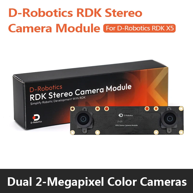 D-Robotics RDK Stereo Camera Module For D-Robotics RDK X5, With Dual 2-Megapixel Color Cameras