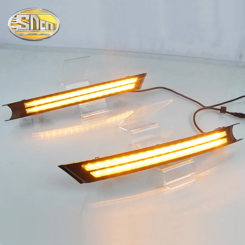 SNCN 2PCS LED Daytime Running Light For Mazda CX-5 CX5 2017 - 2020 Flowing Turn Signal Relay ABS 12V DRL Fog Lamp Decoration