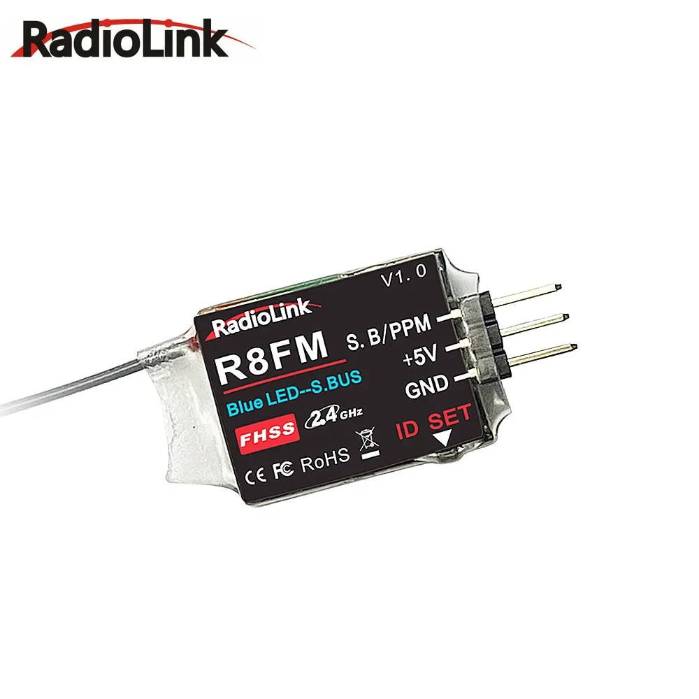 Radiolink 2.4GHz R8FM 8CH odbiornik RC Super Mini obsługuje sygnał SBUS PPM dla nadajnika T8FB/T8S