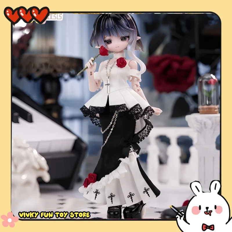 

Come4free 1/8 Bjd Ob11 Doll Dress Set Black And White Hanging Neck Doll Clothes New In Stock Only Clothes