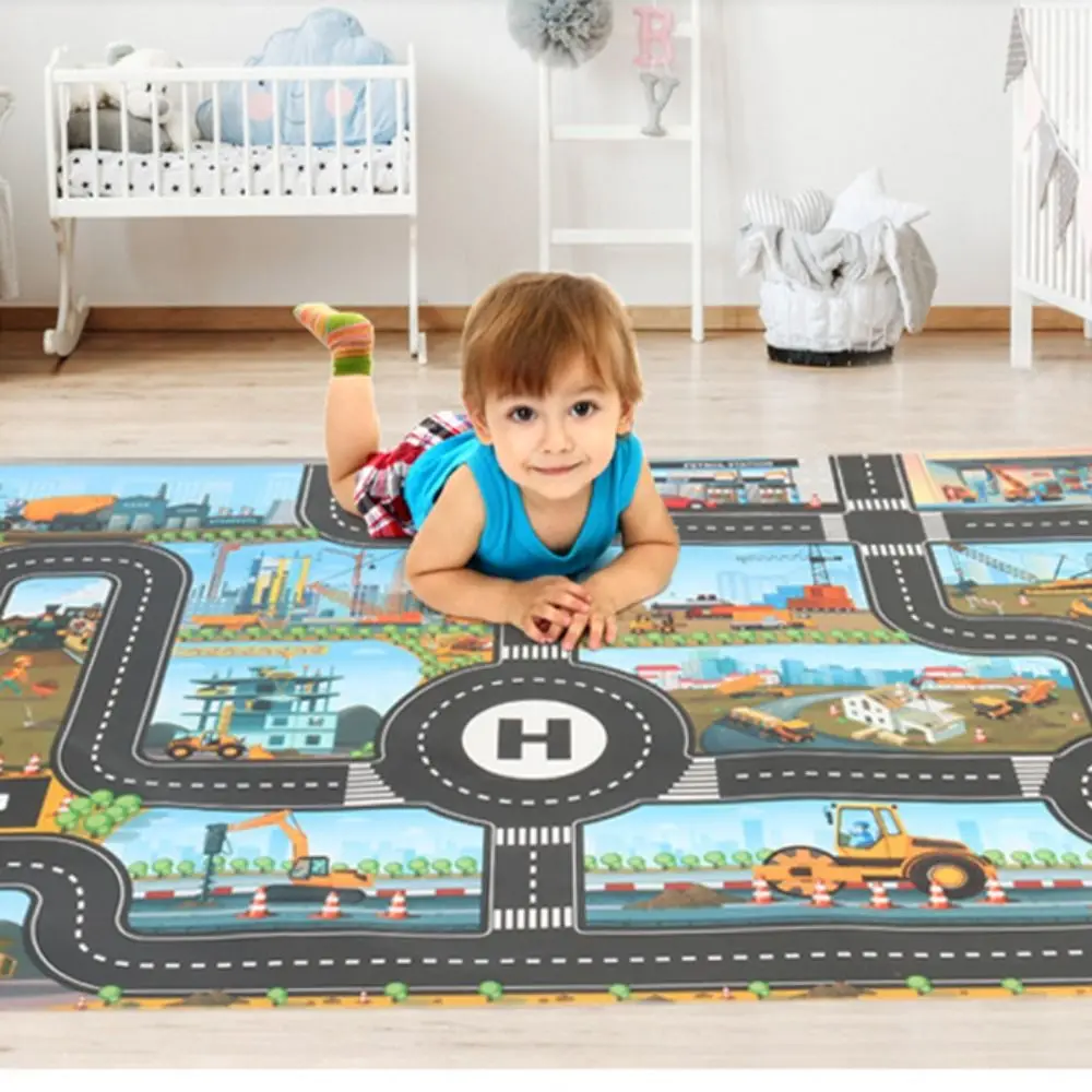 Climbing Kids Toys Traffic Car Map Road Carpet Playmat DIY Traffic Road Signs Climbing Mats Toys City Parking Lot Roadmap