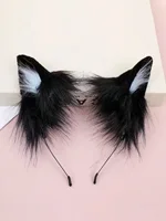 1pc Pink Cat Ear Headband, Plush Material, Cute, Kawaii, Hair Accessory, Fun, Photo Prop, Halloween Costume, Hair Clip, Hair Decoration - Image 5