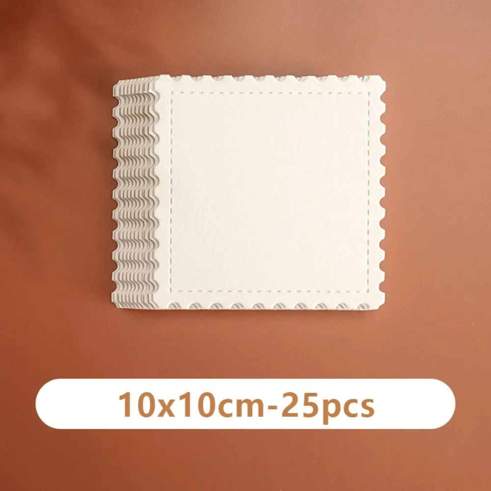 Papier aquarelle en forme de timbre épais/bouchon de Chef, 25 pièces, lignes fines, papiers d'art de conception vierges, cartes postales de Style dessiné à la main, fabrication de cartes