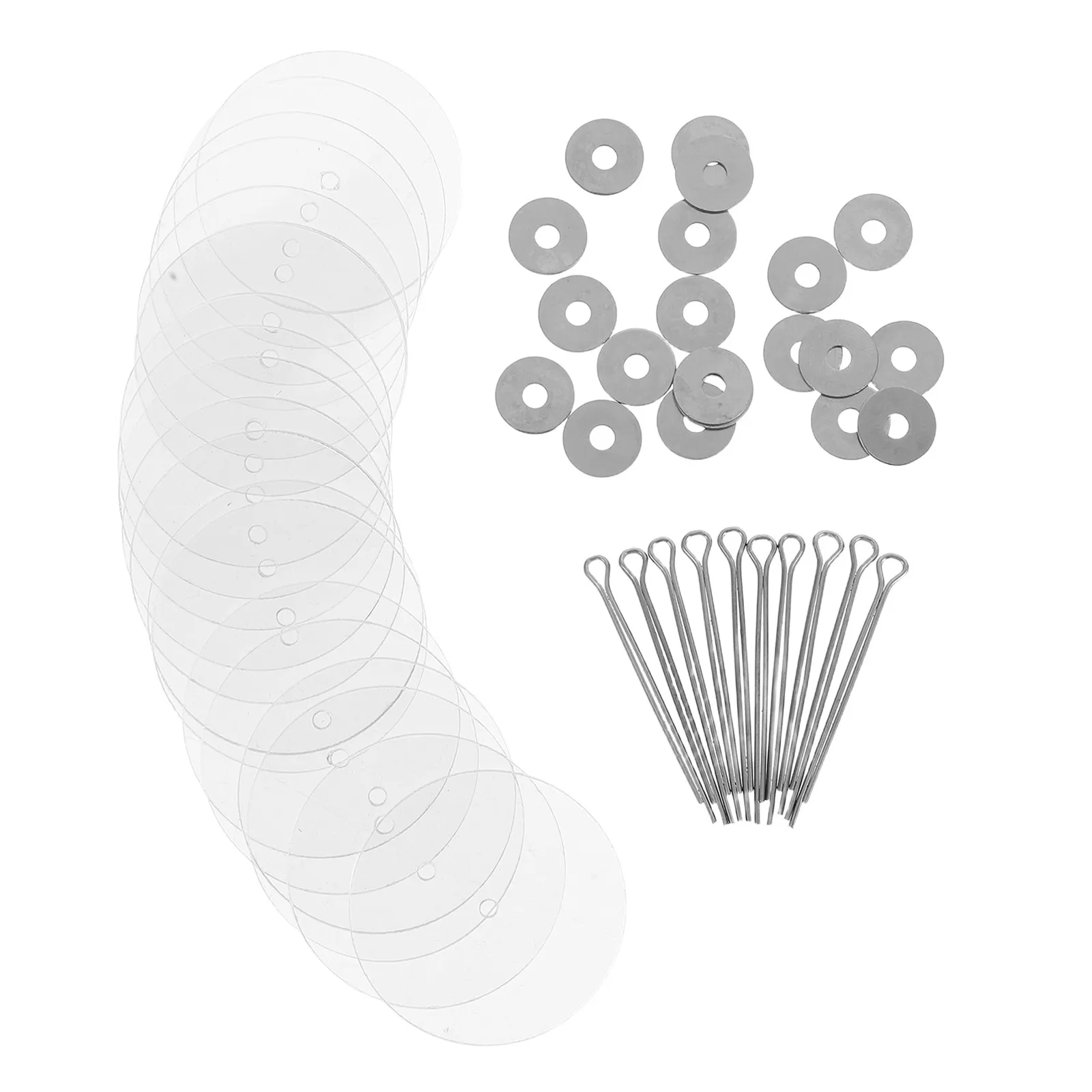 10Sets Acrylic Bear Joint Accessories White Plastic Flexible Movable Connectors for DIY Crafts Articulated Joint Parts for Bear