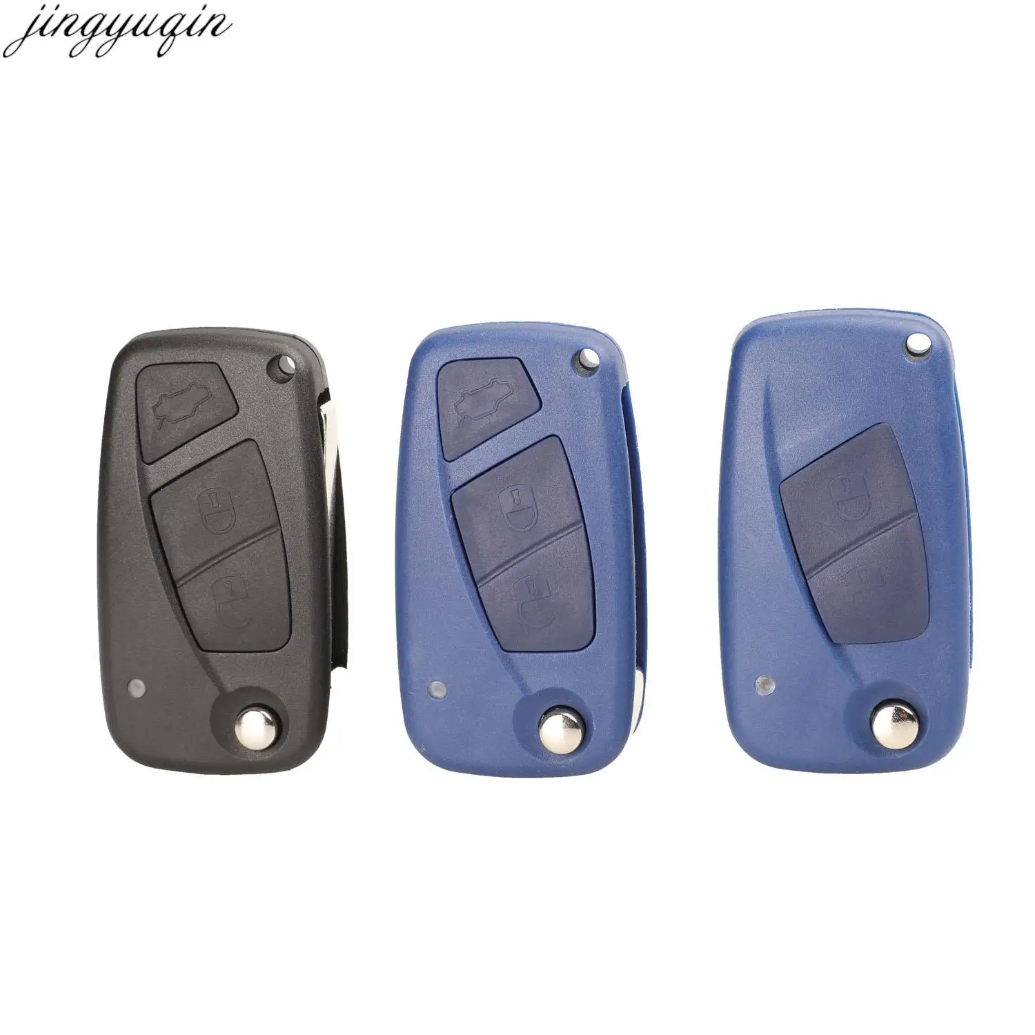 

Jingyuqin 5pcs For FIAT 500 Punto Ducato Bravo Stilo Panda Idea 2/3 Buttons Replacement Flip Folding Remote Car Key Shell SIP22