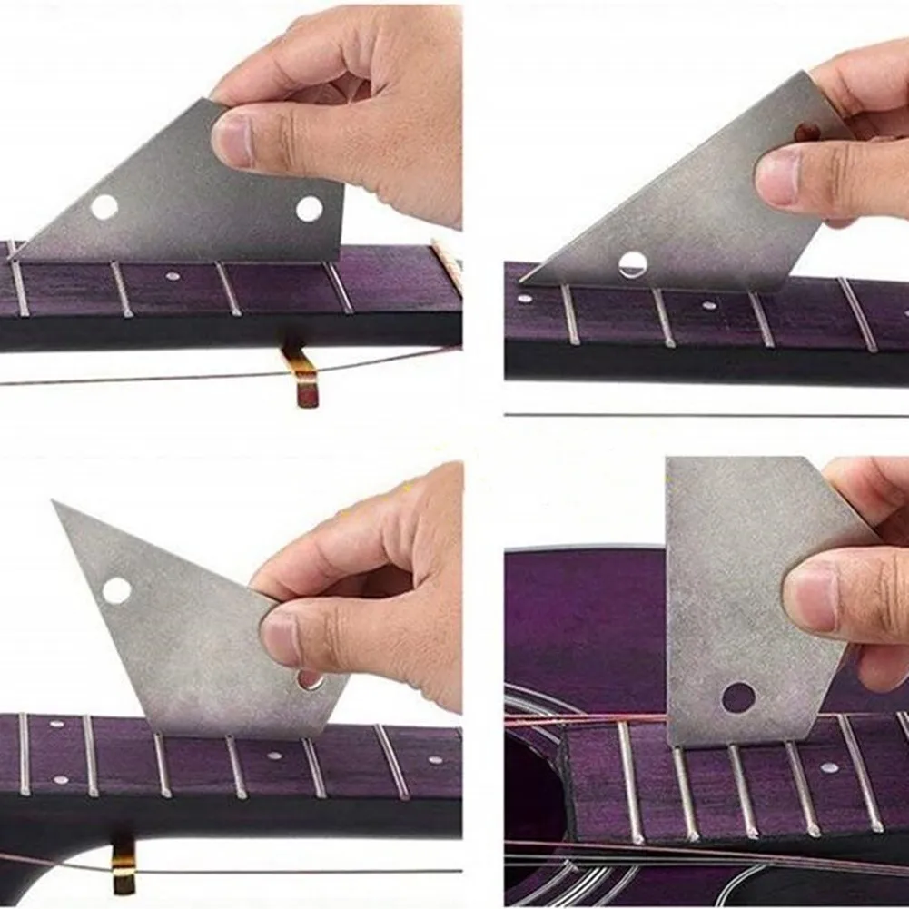 Fret Leveling Tool Guitar Bass Neck Fingerboard Measuring Ruler Stainless Steel Fret Rocker Guitar Luthier Tool