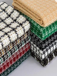 Tweed Jacket Fabric Plaid Stripes for Sewing Coat Skirt Handmade DIY Coat Bags by Half Meter