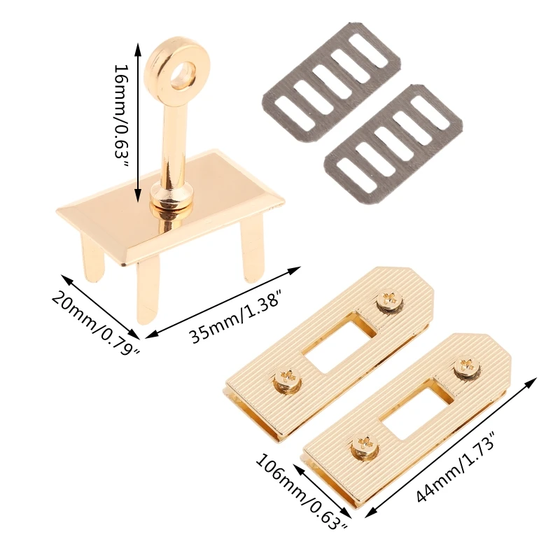 Y166 โลหะ Clasp เปิดล็อค Twist Lock DIY กระเป๋าสะพายข้างหนังกระเป๋าสะพาย Buc