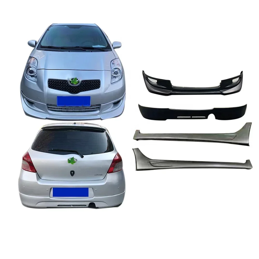 car bodykit for 2008  2009  2010 2011 Toyota yaris  front lip rear llip side skirts ABS plastic material car bumper for yaris