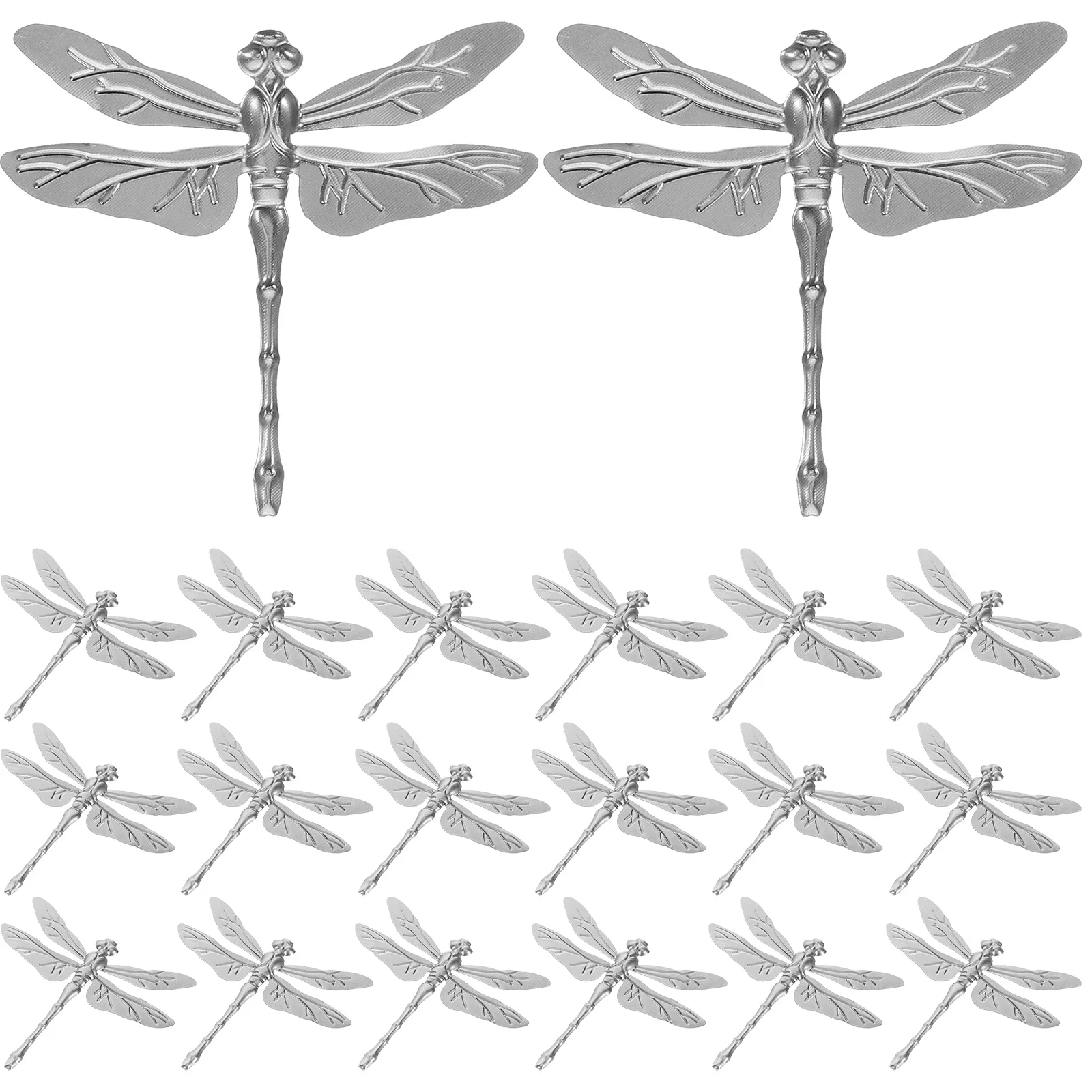 

20Pcs Iron Dragonfly Metal Sculpture Handcrafted Decor Art Piece Symbolic Shape for Home Garden Desk Decor Vintage Style Craft
