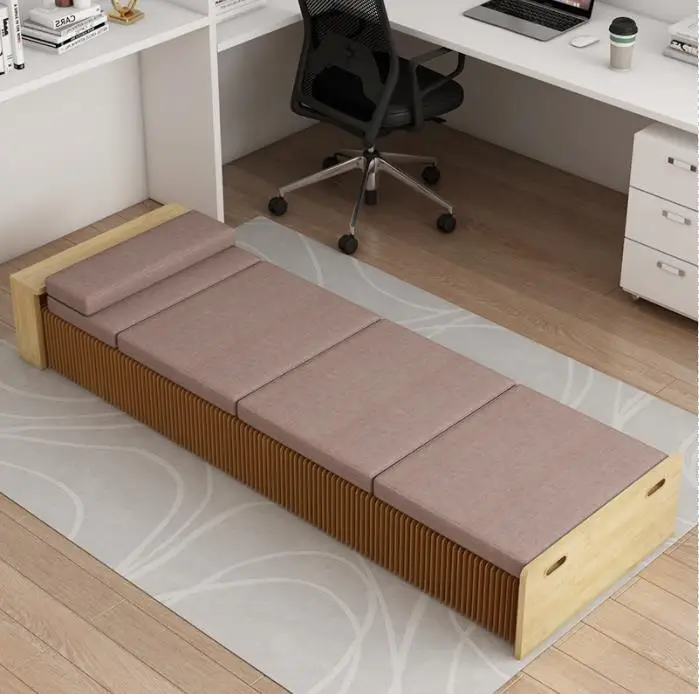 Folding bed single multi-functional organ office lunch home retractable portable double - Image 2