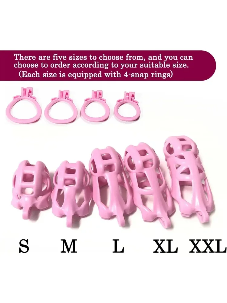 3D Printing Chastity Cage Curve Rings Fidelity Cage Extreme Micro Cock Cage Hentai Invisible Sex Toy for Male SM Sex Game - view 6