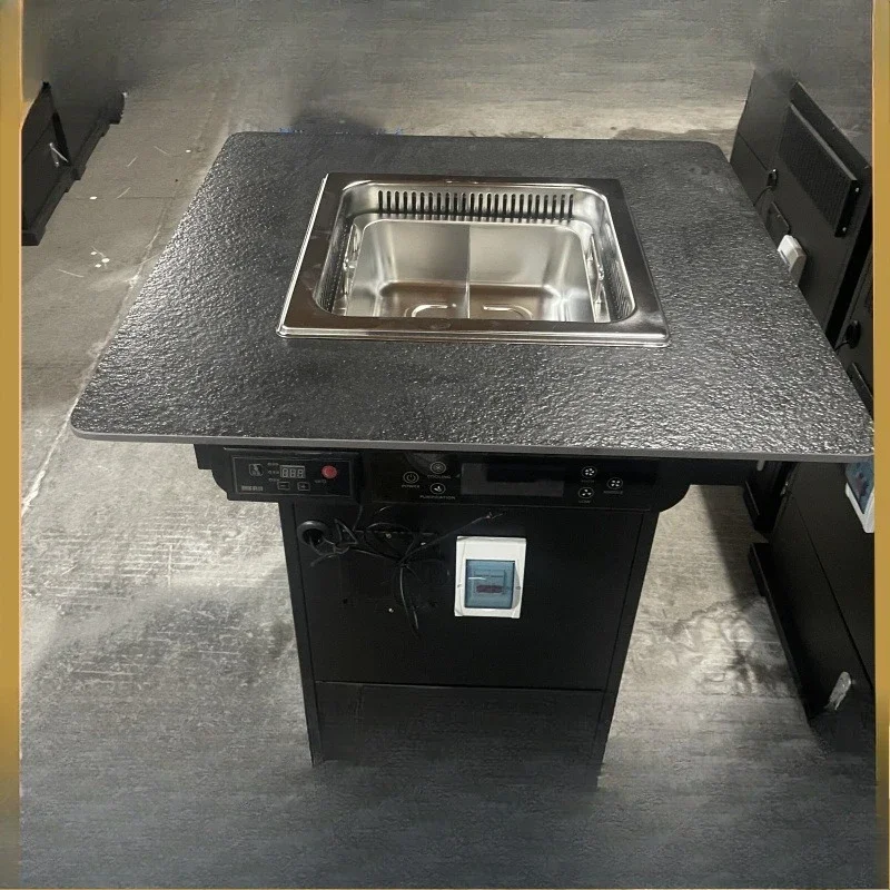 Dining table embedded induction cooker environmentally friendly self-purification integrated hot pot restaurant commercial