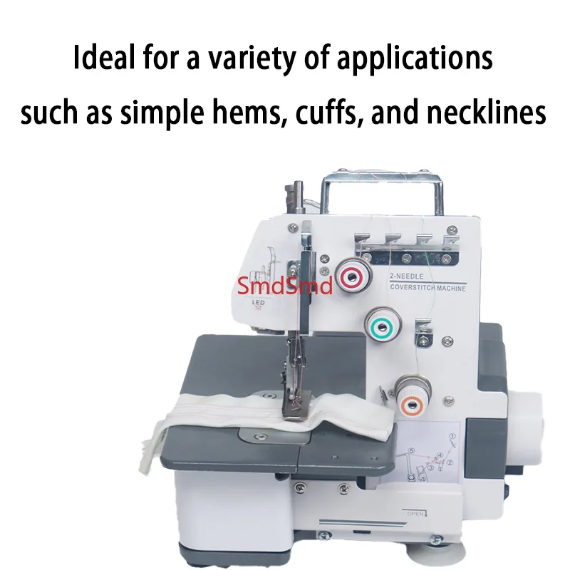 323 Household Double Needle Three-Thread Zig Zag Interlock Sewing Machine 2.5mm Multifunctional Electric Overlock Sewing Machine
