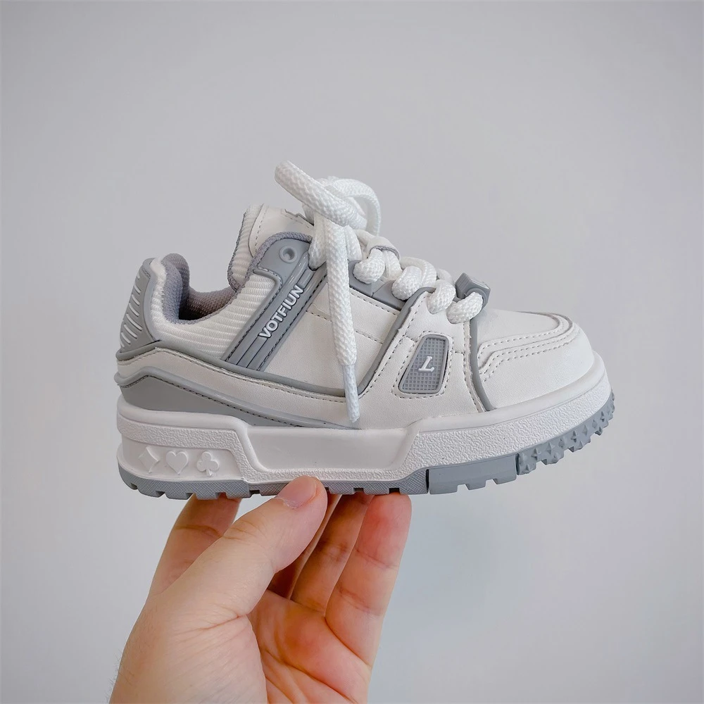 Designer Kids Shoes For Boys Girls Baby White Casual Fashion Sneakers Childrens Walking toddler Sports Trainers Size Eur 26-34