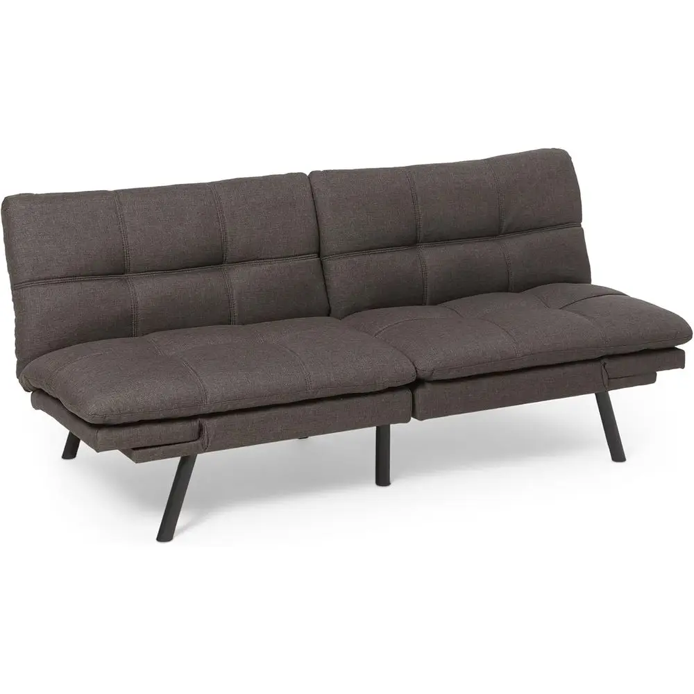 

uton Soa Bed, Convertible Memory oam Soa Couch ern Loveseat Sleeper or Small Compact Living Room,Oice,Aparent,k Grey Linen abric