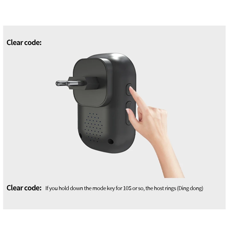 JABS Wireless Doorbell Waterproof Smart Doorbell Home Door Bell Intelligent 4-Level Volume Control 32 Songs Doorbell