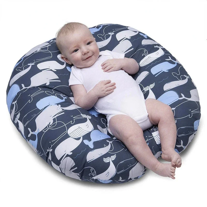 Breathable and Soft Breastfeeding Pillow New Style Non Detachable Slope Cushion Anti Emesis Breastfeeding Slope Pillow Lying Bed