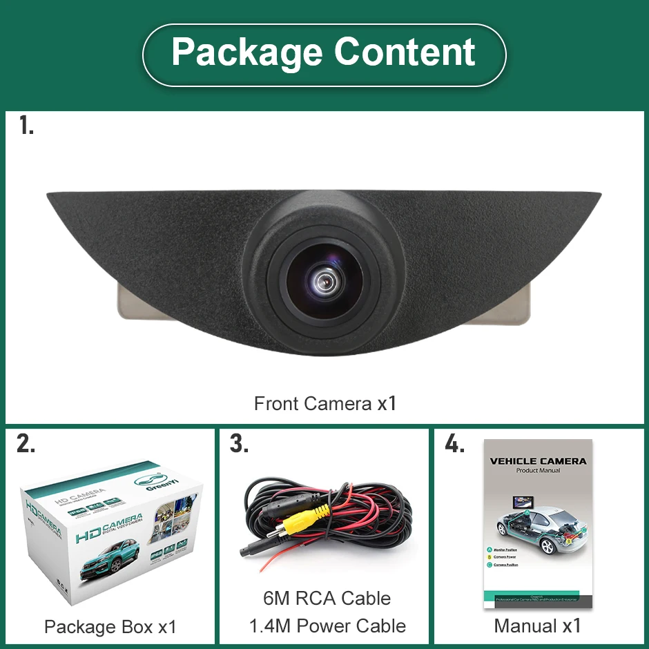 CCD AHD 1080P Vehicle logo Car Front View Camera For Nissan Xtrail T30 Tiida Qashqai J10 J11 Pathfinder March Patrol 370Z