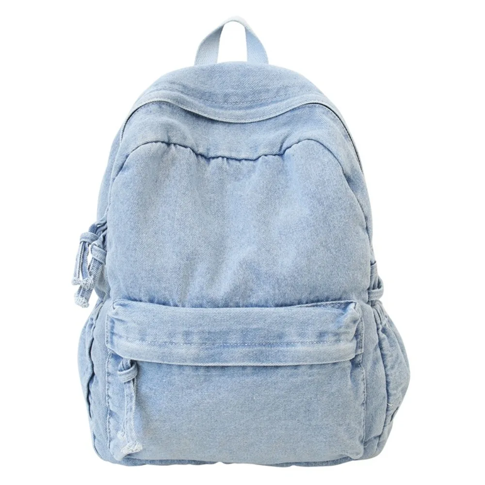 

Fashionable Y2K Denim Backpack Japanese Style Street Style Vintage Handbag Shopping Bag Large Capacity Solid Crossbody Bag Boy
