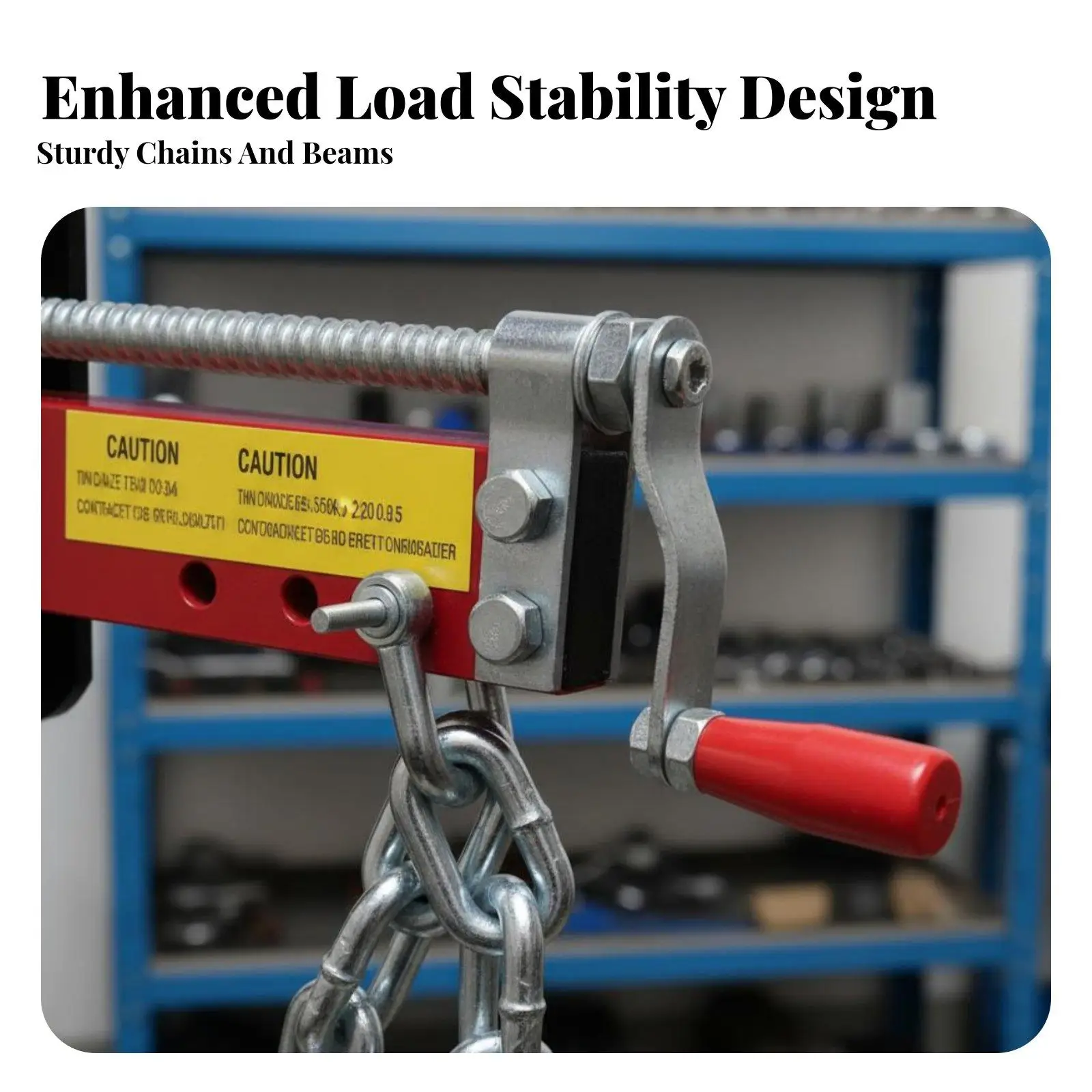 Steel Engine Support Frame Manual Crank Adjustable Hoist Balancer for Garage Workshop