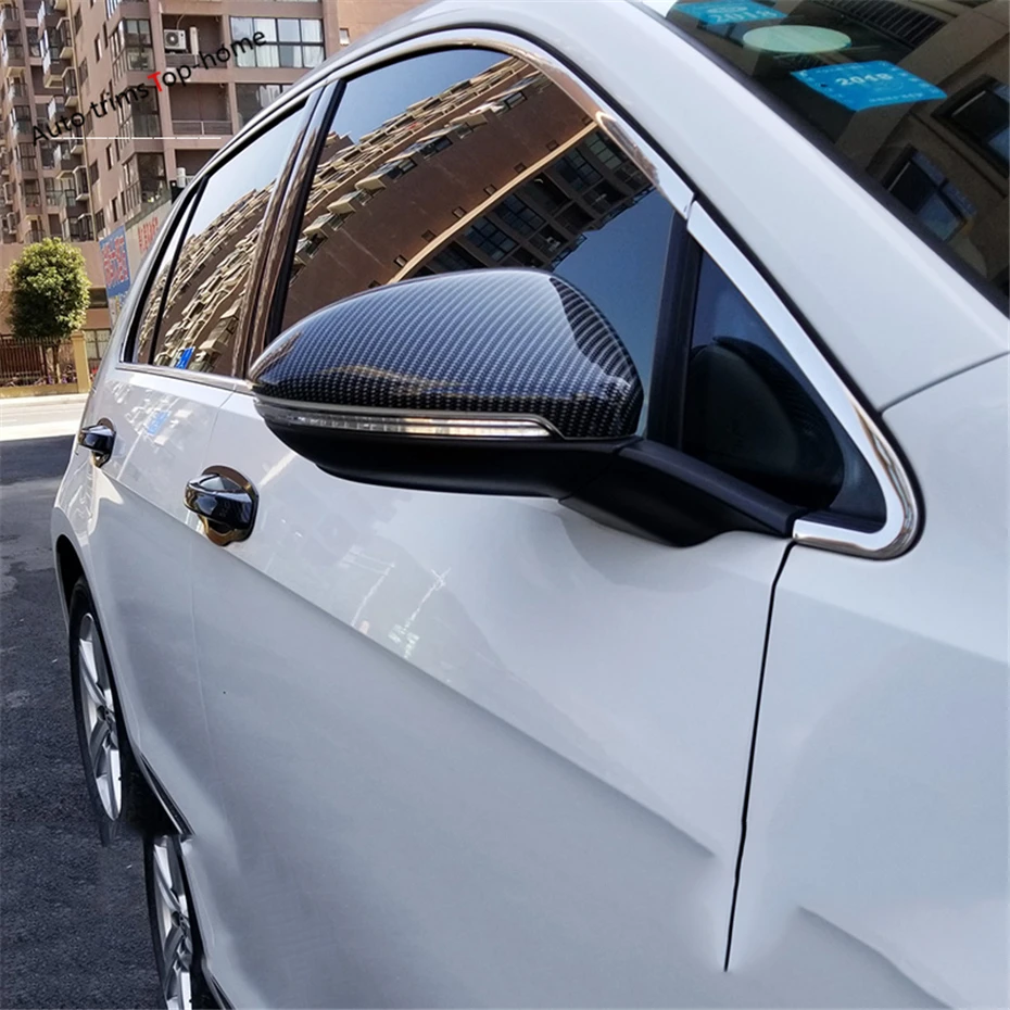 Back Up Rearview mirror Decoration Protector Cover Trim Fit For VW Volkswagen Golf 7 7.5 MK7 Hatchback 2014 - 2019 Accessories