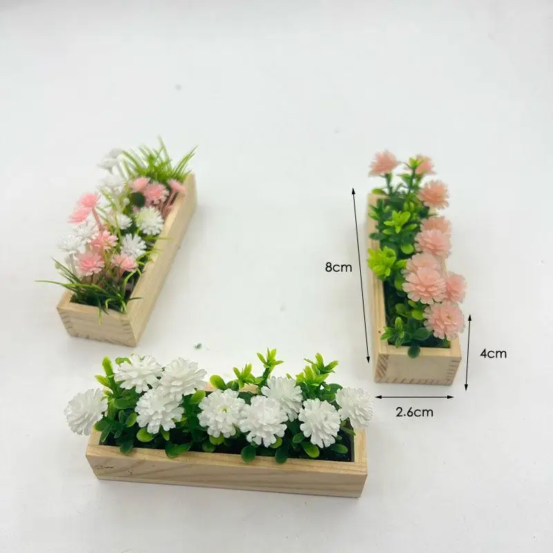 

1Pcs Dollhouse Home Decor Mini Artificial Flower Fence Model Fairy Tale Cottage DIY Garden Fence Outdoor Scene Decoration