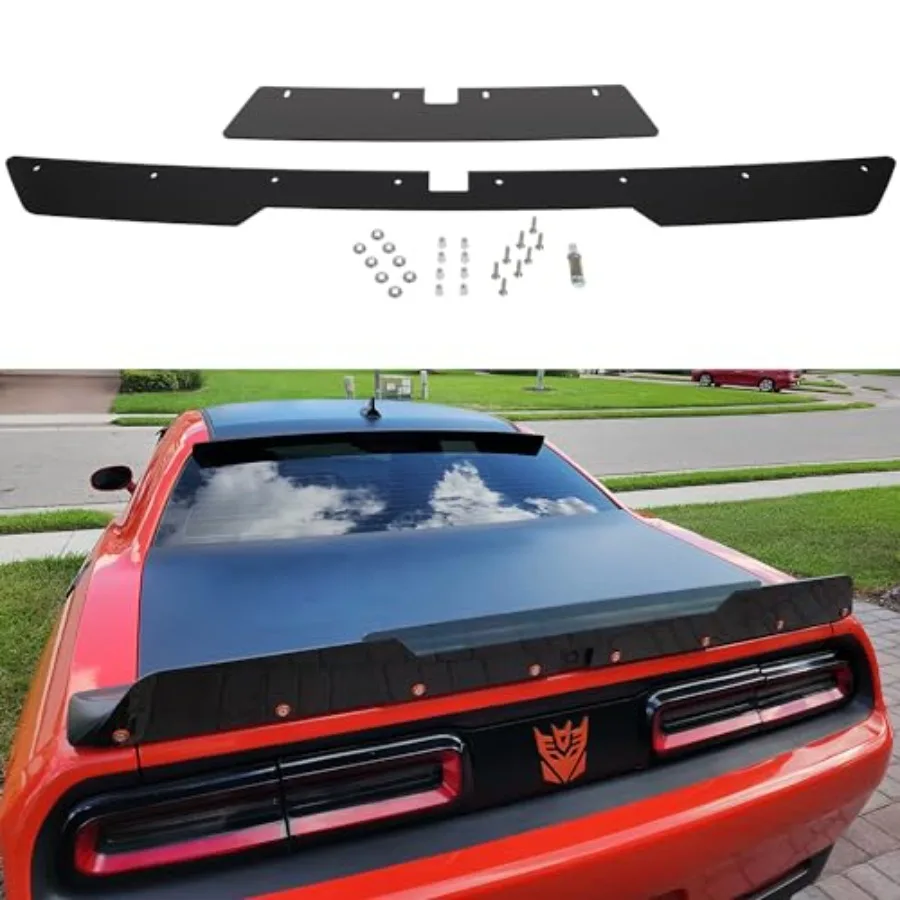 

Задний спойлер WickerBill для Dodge Challenger 2015-2022 2023 SRT RT Hellcat Scat Pack с камерой заднего вида, 2-секционный задний спойлер