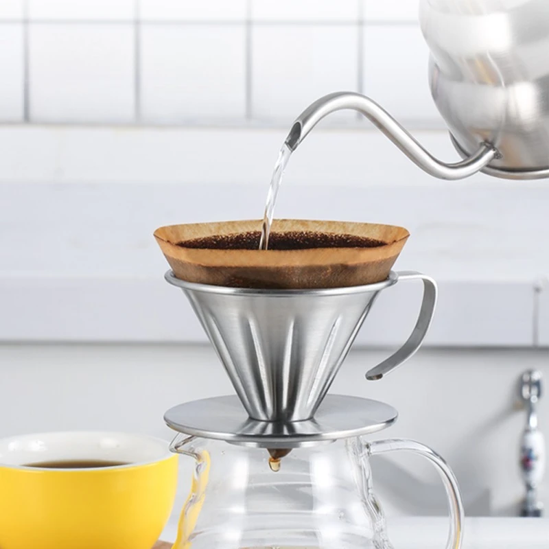 

Stainless Steel Hand Brewed Coffee Drip Filter Cup Sharing Pot Even Cup Cloud Pot Utensil Outdoor Tableware