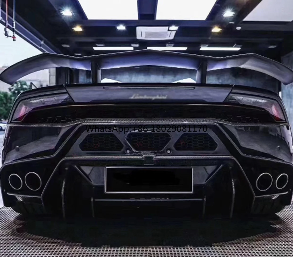 طقم هيكل من Huracan لـ lamborghuracan LP580 LP610 + مصد خلفي أمامي من ألياف الكربون ، مجموعات هيكل الجناح الخلفي