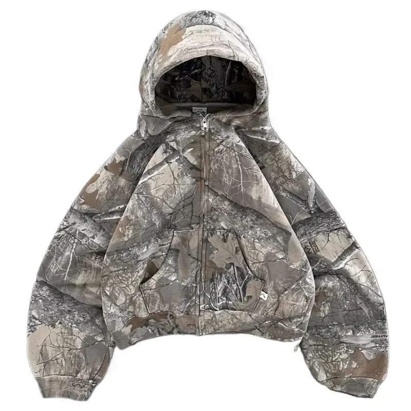 

Camouflage Pattern Streetwear Pullover Y2K Retro Hoodie Men Women harajuku High Street Hip Hop Oversized Sweatshirts Camo Hoodie