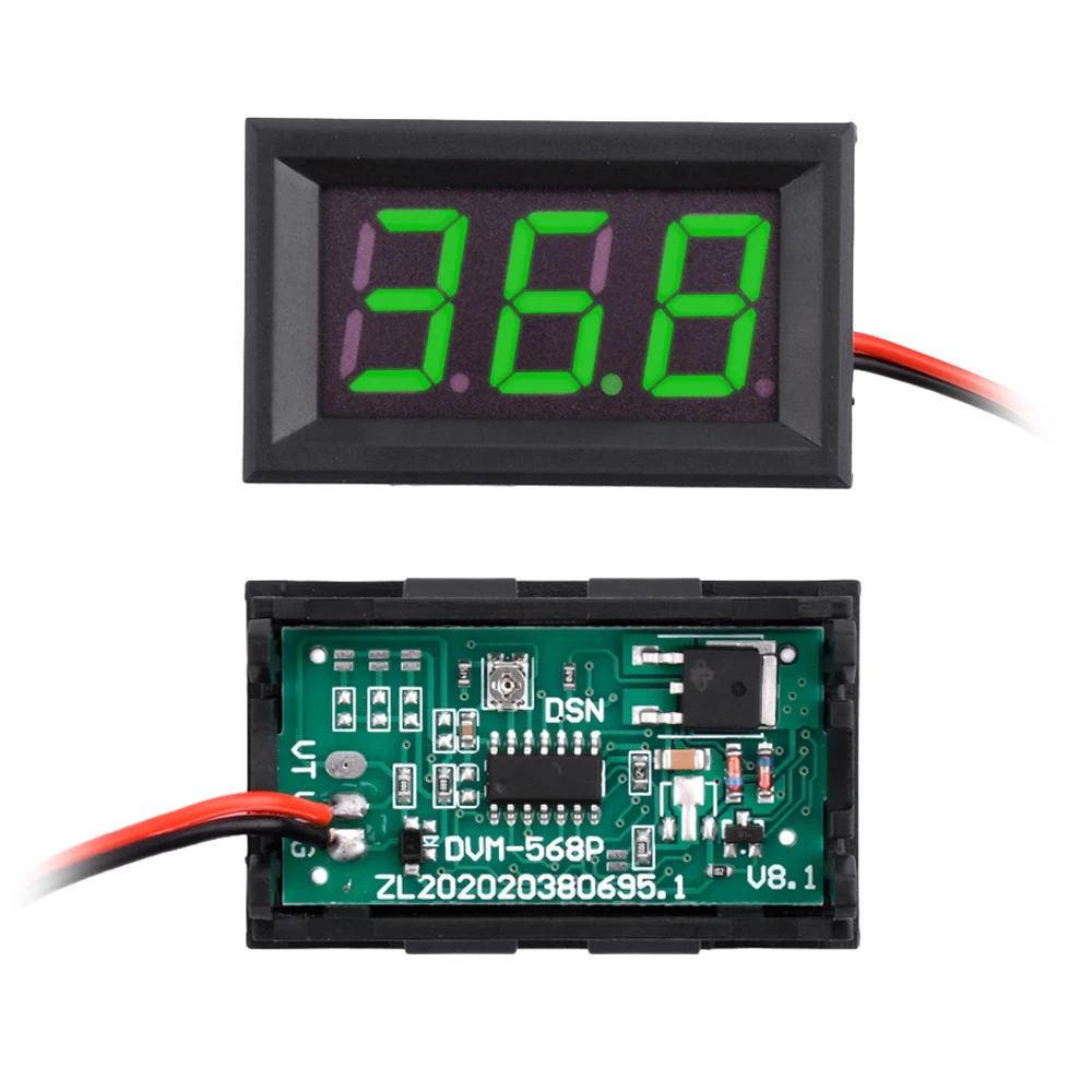 0.56″ Waterproof Digital Voltmeter DC5-120V LED Digital Voltmeter Voltage Panel Meter Voltage Monitor Tester For Motorcycle Car