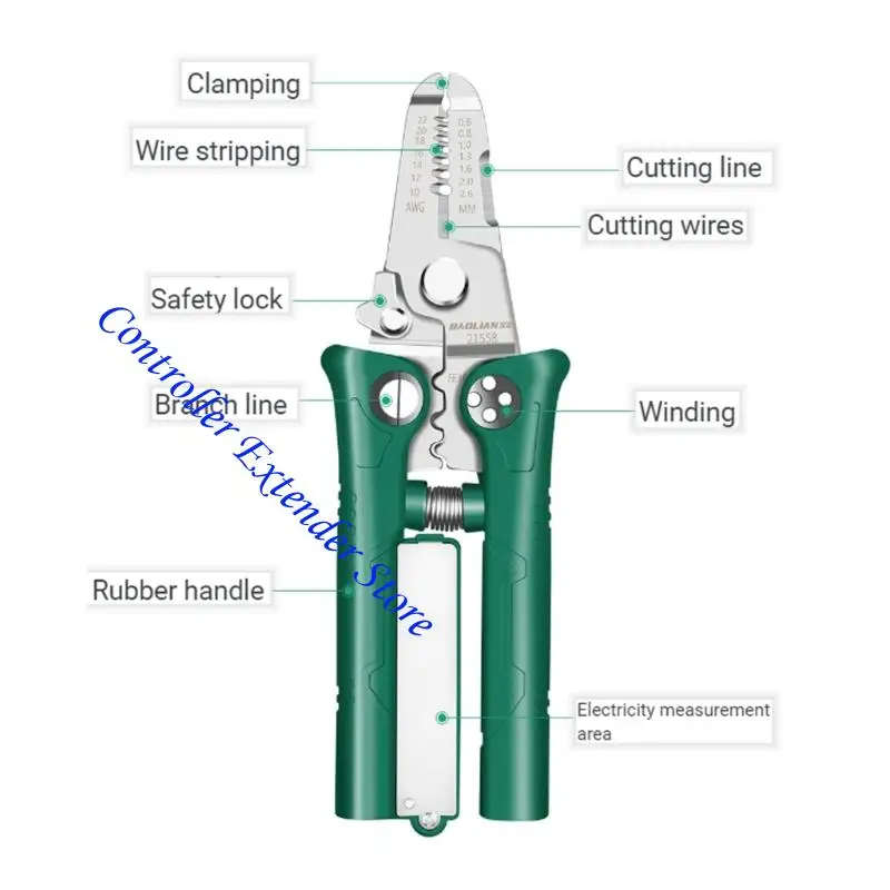 

N84B Stainless Steel Multiple Tool For Electricians Combines Circuit Testing Wire Processing