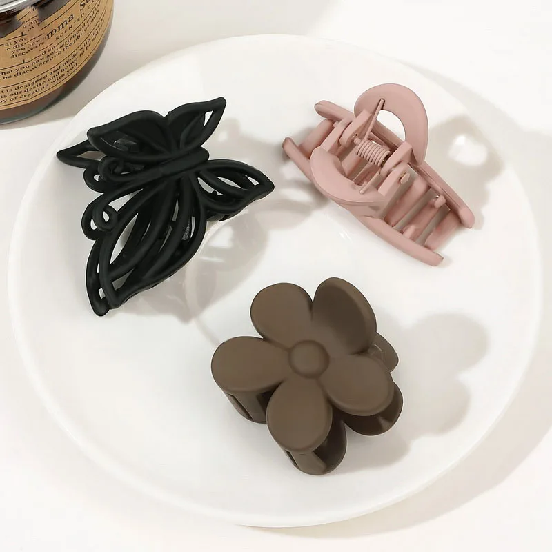 3pcs/set Women Flower Hair Claw Small Claw Clip Girls Butterflies hairclip black hairpin heart hair clip accessoires